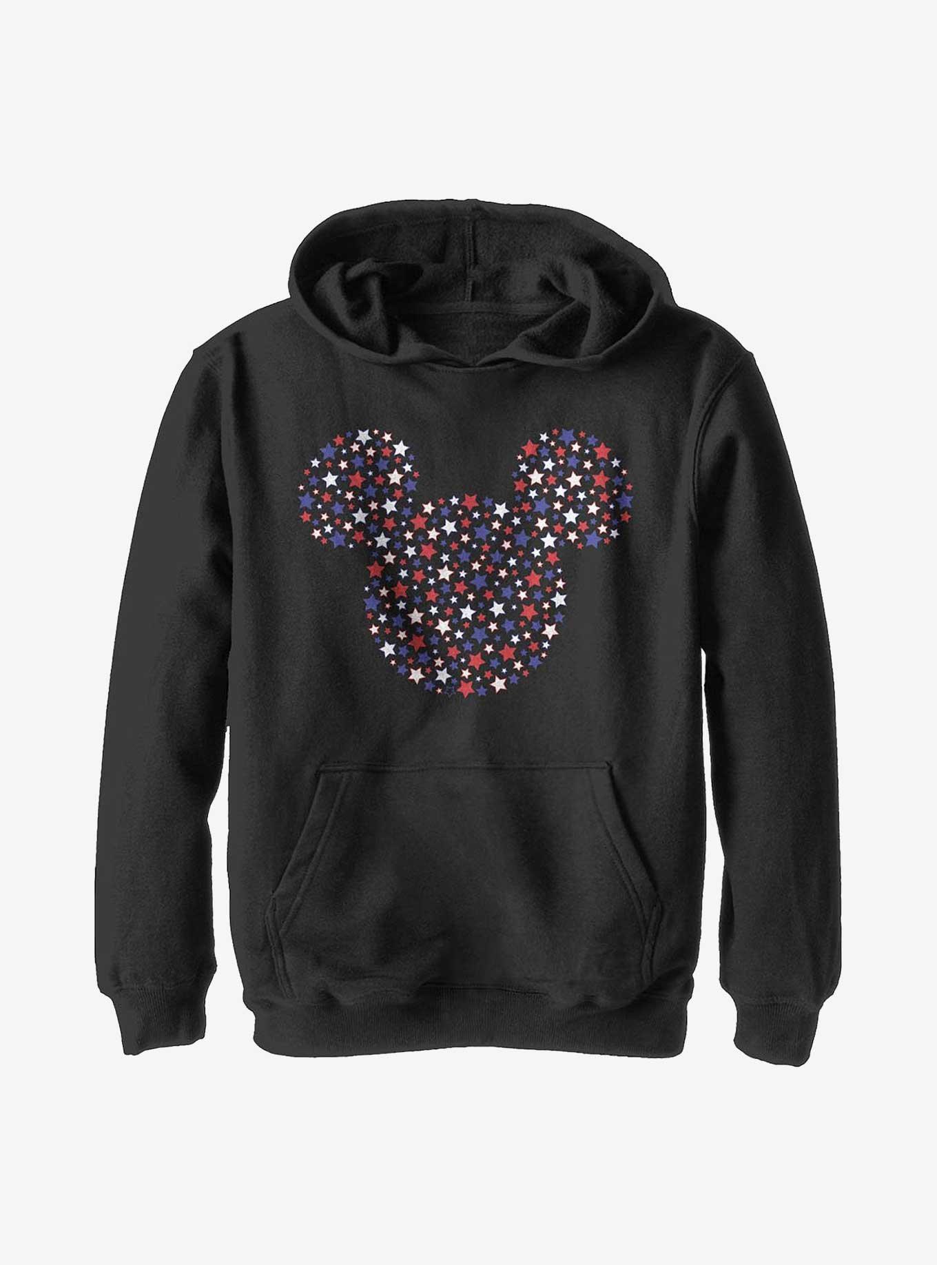 Disney Mickey Mouse Stars And Ears Youth Hoodie, BLACK, hi-res