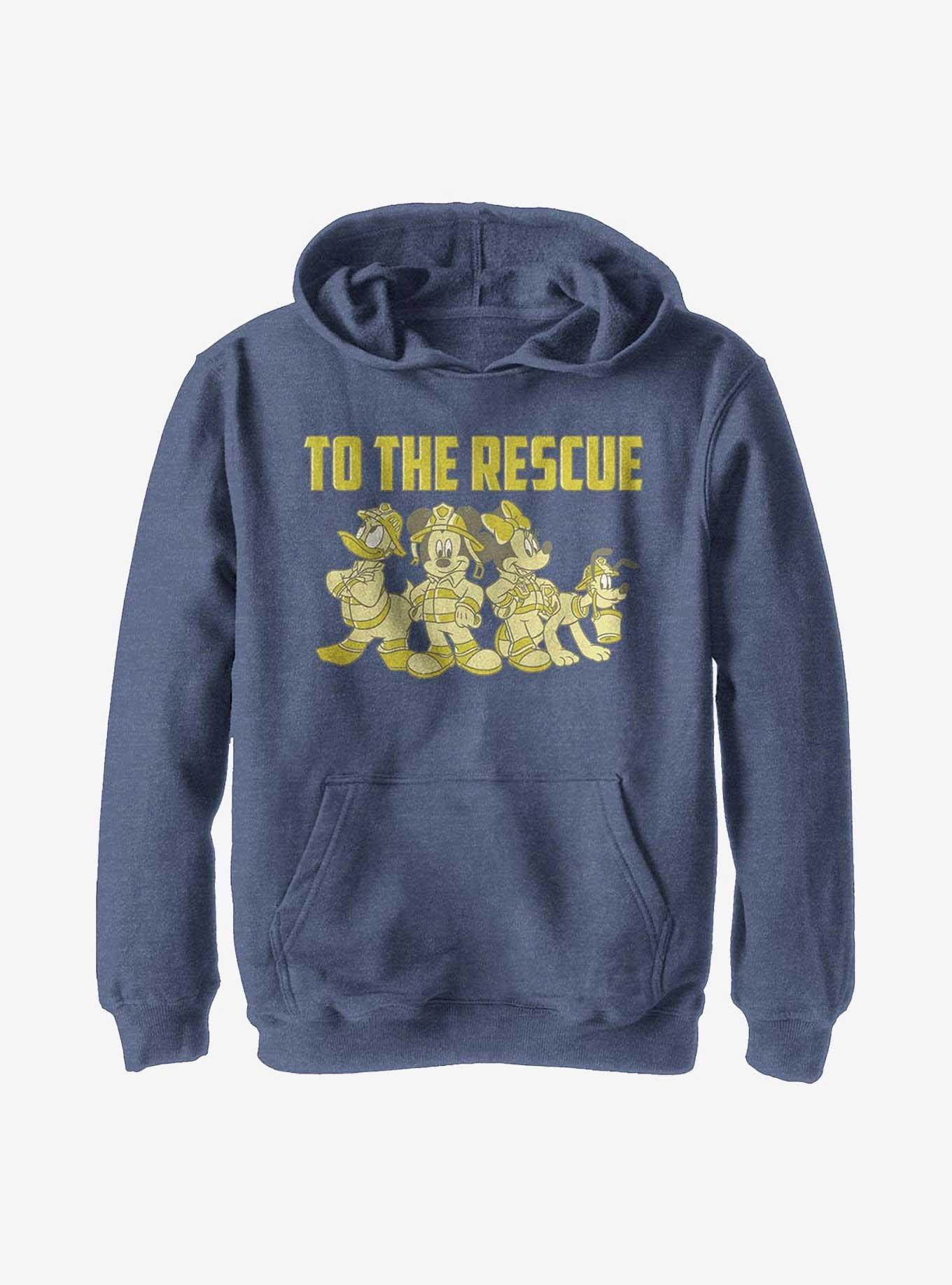 Disney Mickey Mouse Thanks Firefighters Youth Hoodie, , hi-res