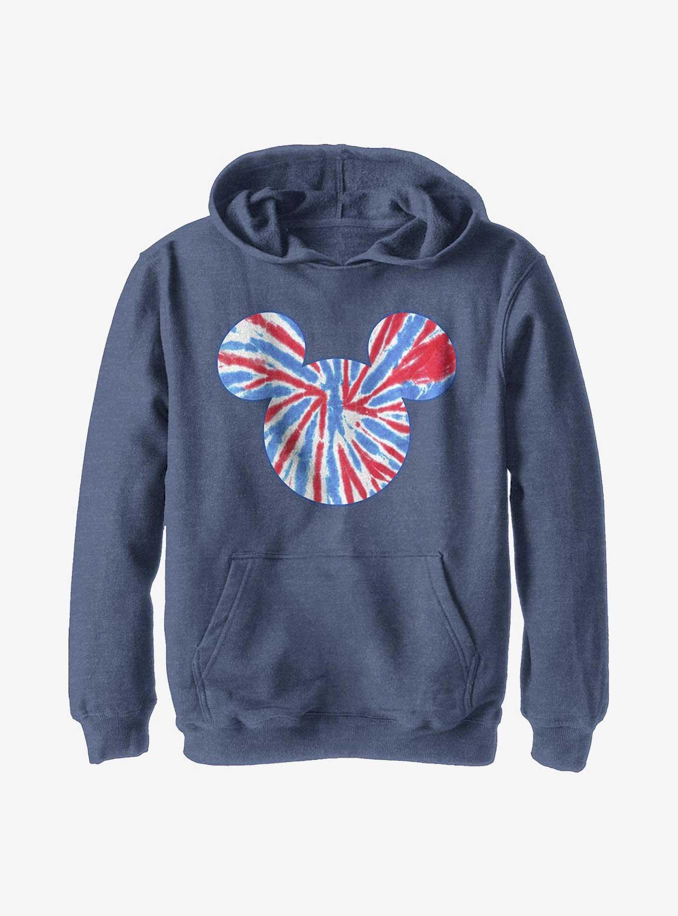 Disney Mickey Mouse Tie Dye Americana Youth Hoodie