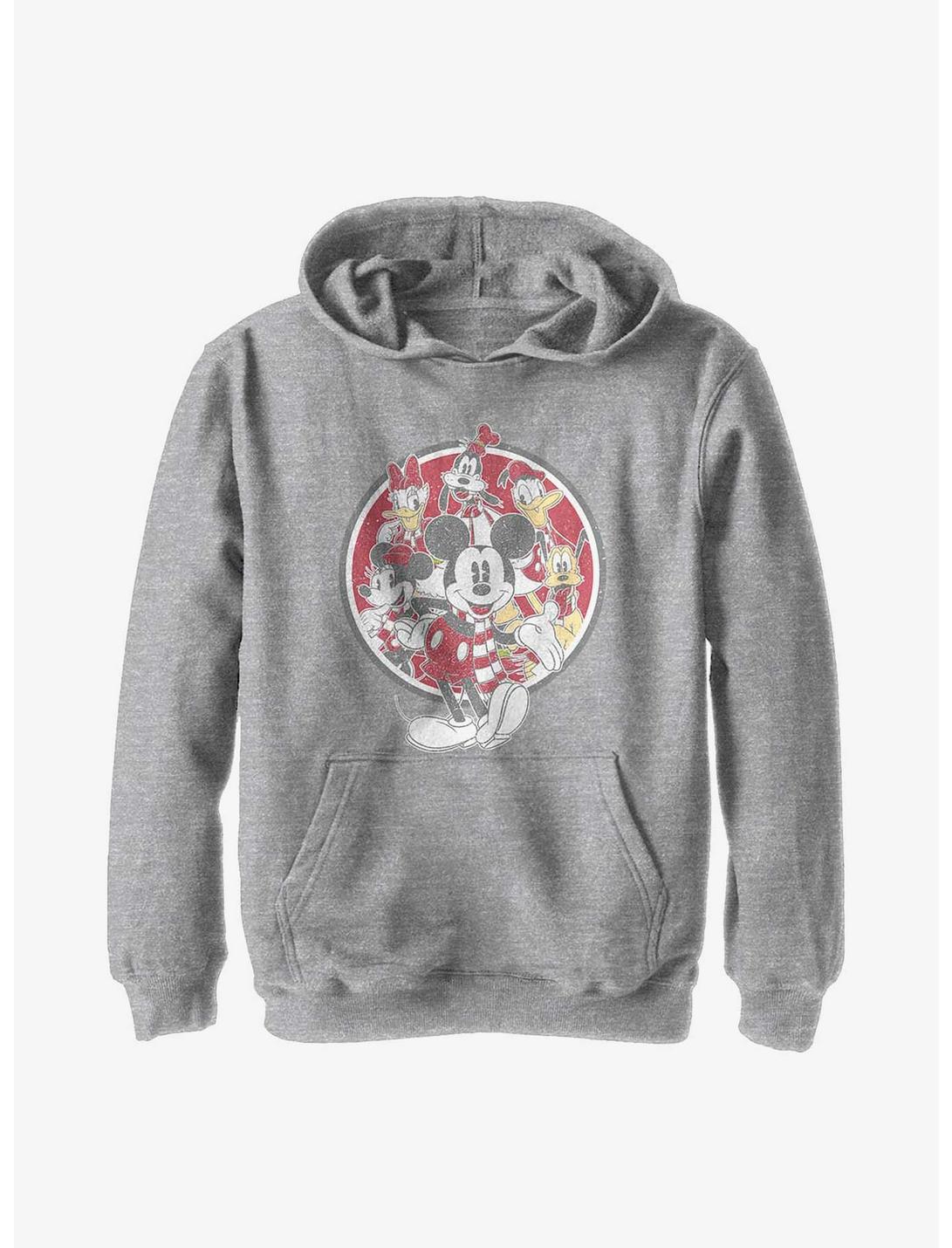 Disney Mickey Mouse Vintage Mickey Friends Youth Hoodie, ATH HTR, hi-res
