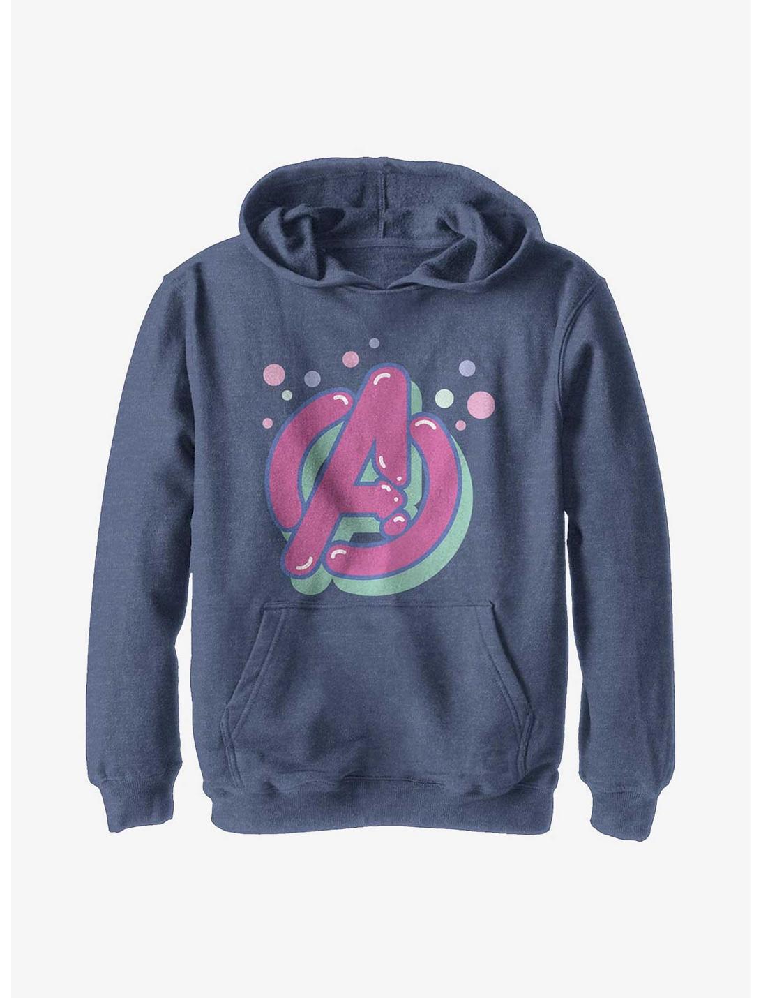 Marvel Avengers Bubble Avengers Icon Youth Hoodie, NAVY HTR, hi-res