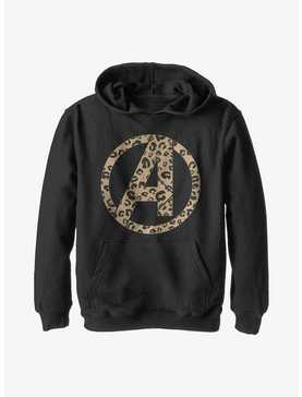Marvel Avengers Logo Leopard Fill Youth Hoodie, , hi-res