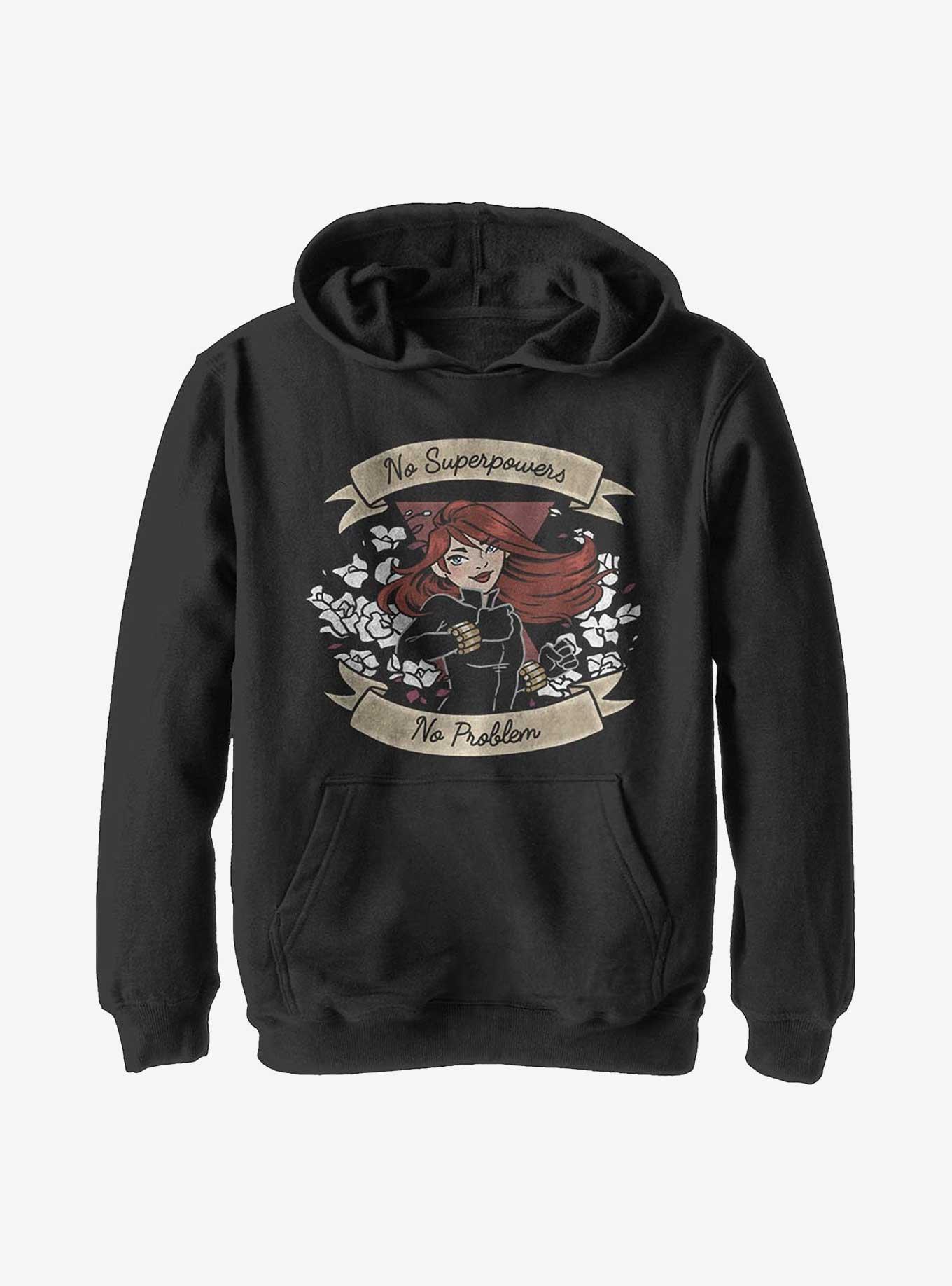 Marvel Black Widow No Prob Youth Hoodie, BLACK, hi-res