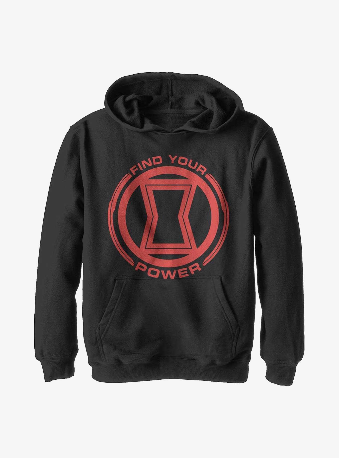 Marvel Black Widow Power Of Black Widow Youth Hoodie, BLACK, hi-res