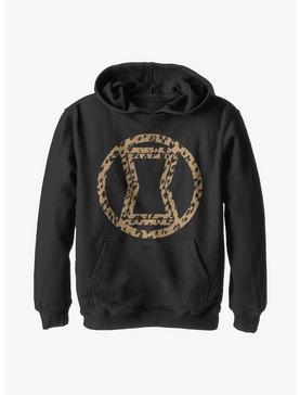 Marvel Black Widow Icon Leopard Fill Youth Hoodie, , hi-res
