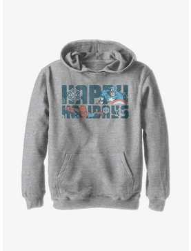Marvel Avengers Happiest Of Holidays Youth Hoodie, , hi-res