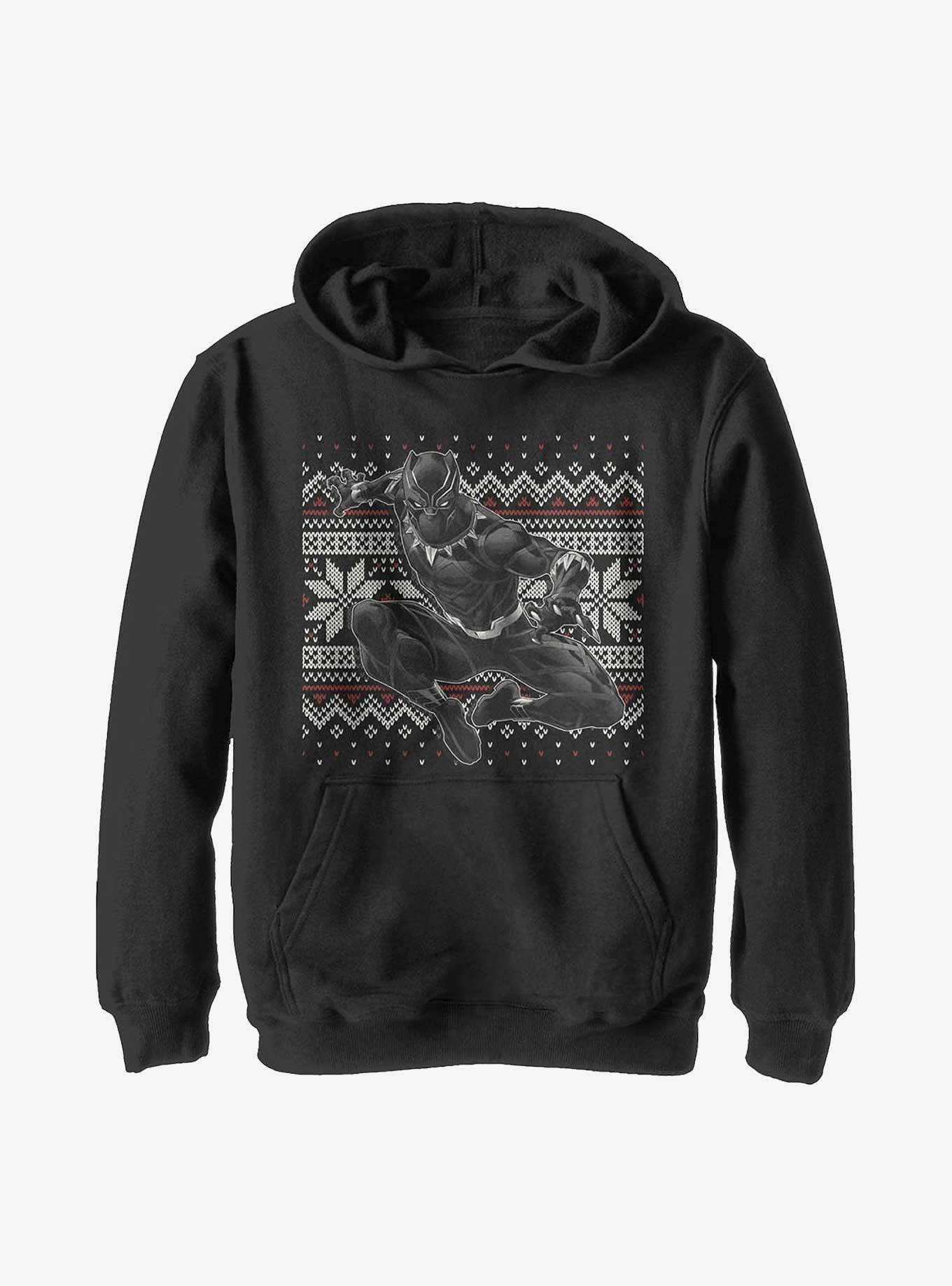 Marvel Black Panther Holiday Youth Hoodie, BLACK, hi-res