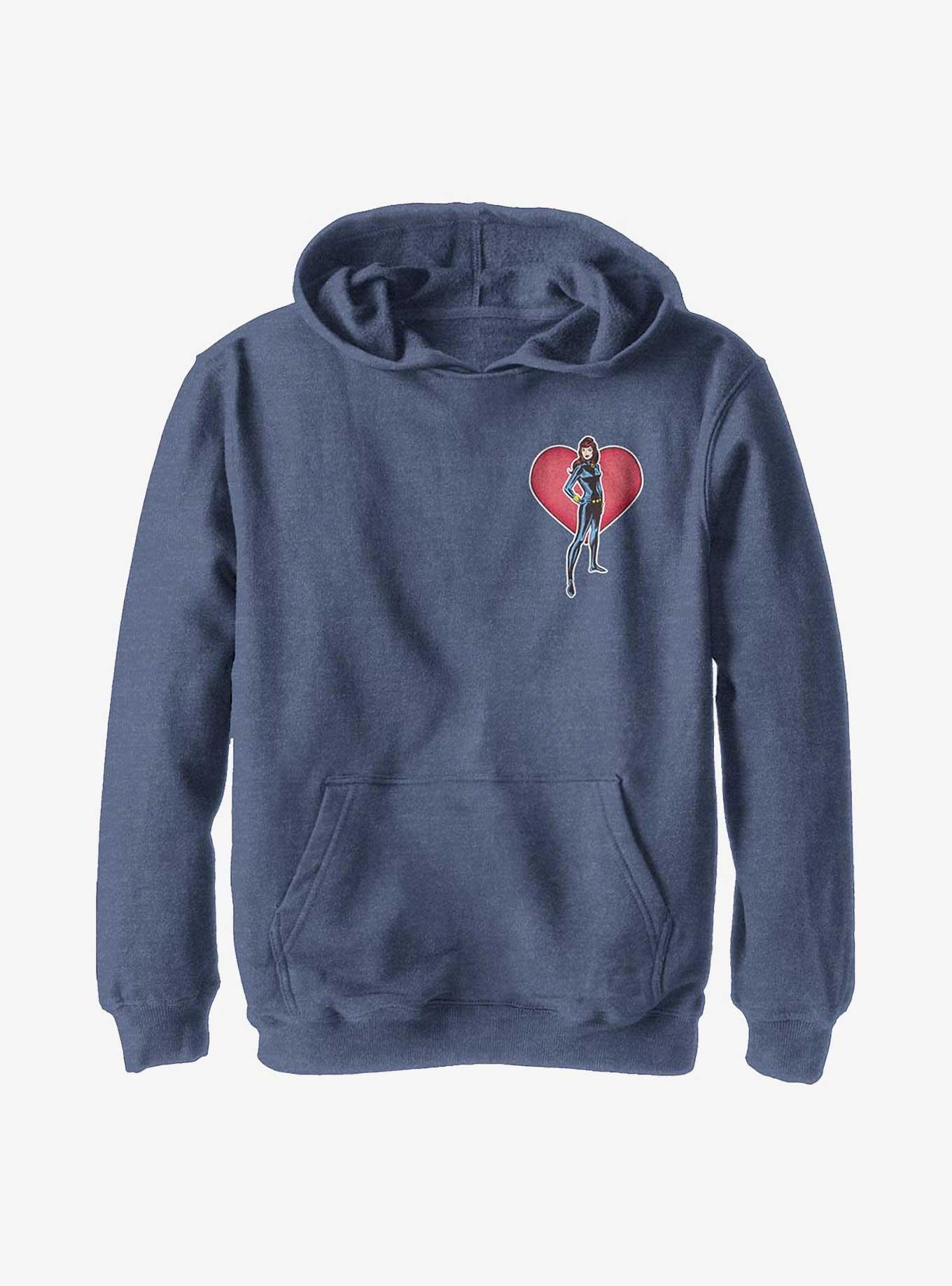 Marvel Black Widow Heart Youth Hoodie, , hi-res