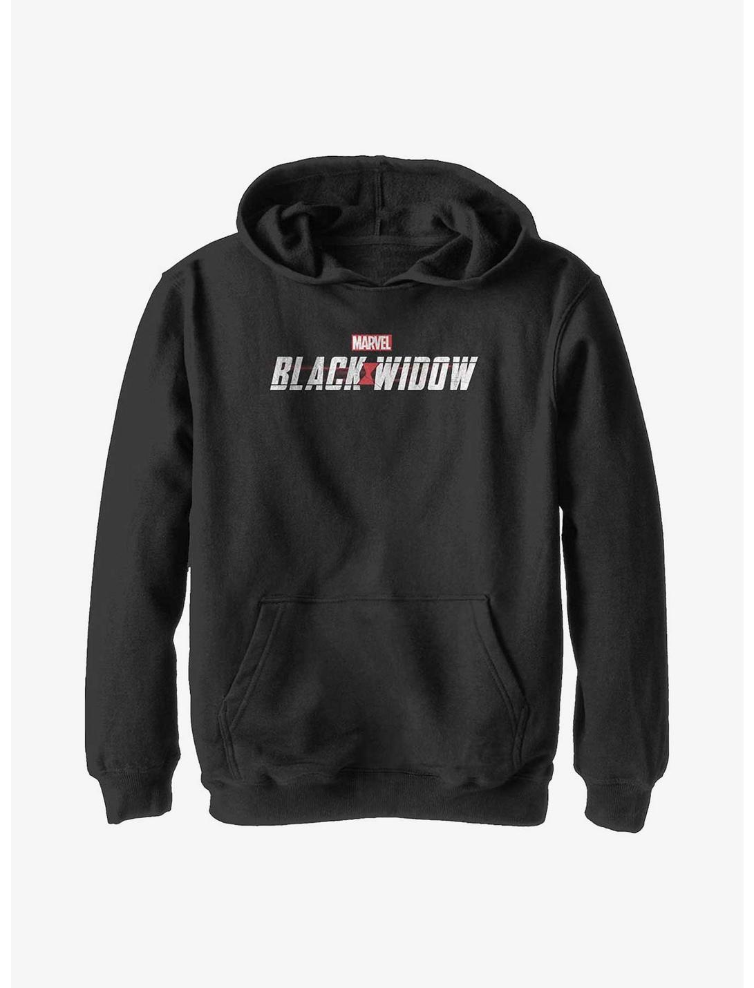 Marvel Black Widow Logo Youth Hoodie, BLACK, hi-res