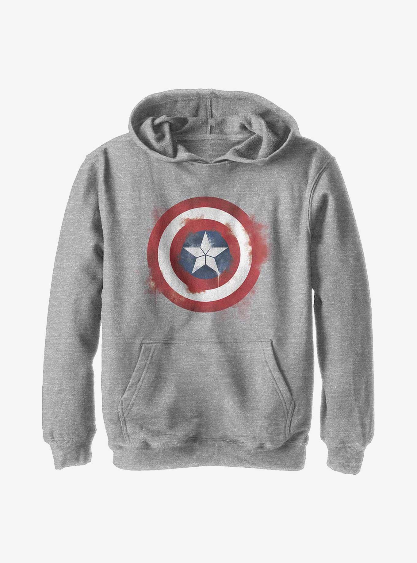 Marvel Captain America Spray Logo Youth Hoodie, , hi-res