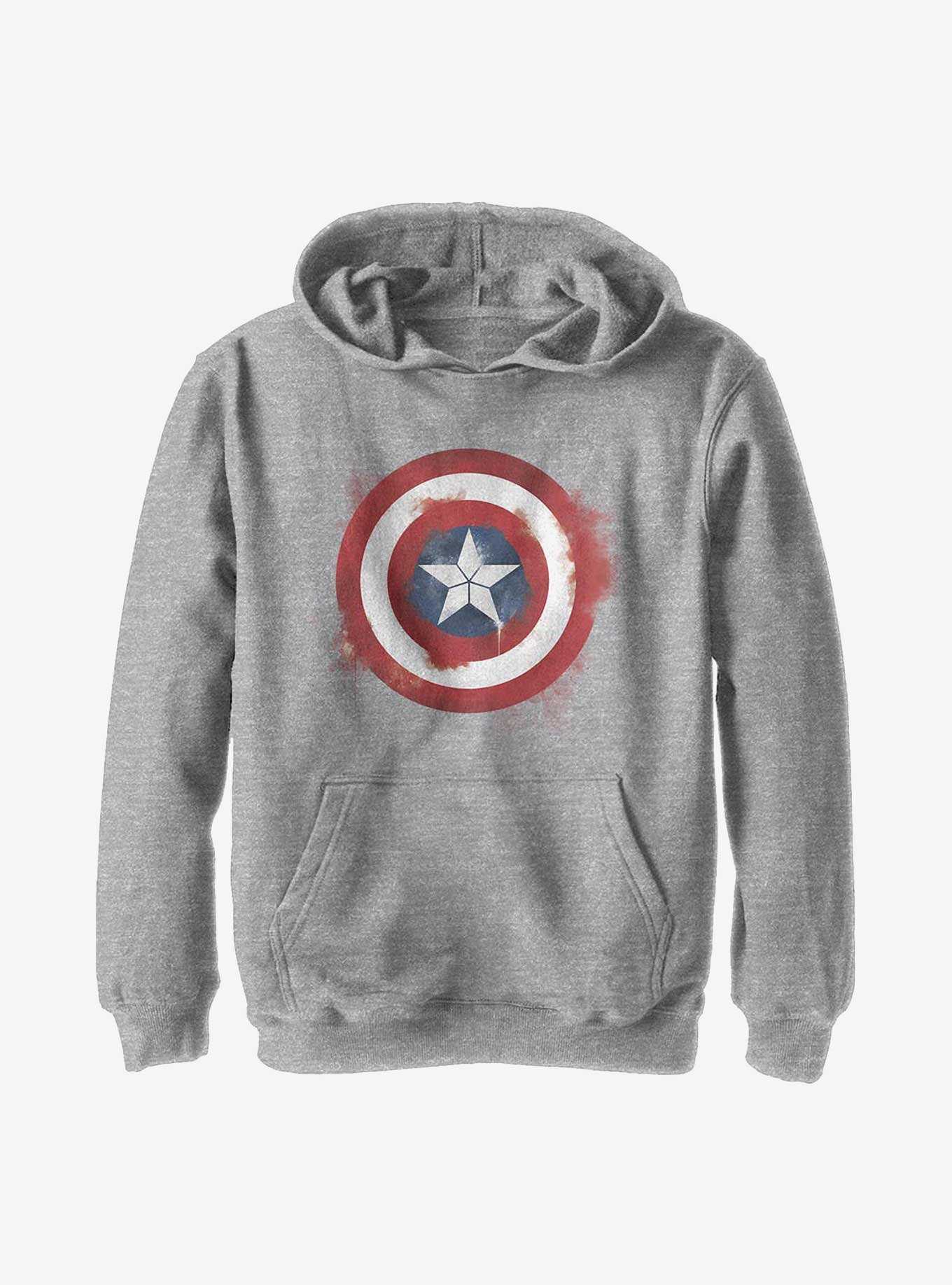 Marvel Captain America Spray Logo Youth Hoodie, , hi-res