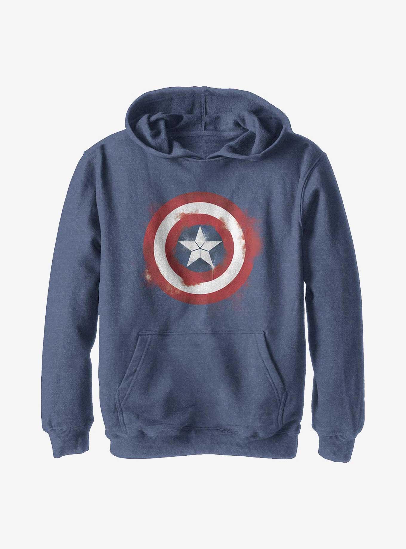 Marvel Captain America Spray Logo Youth Hoodie, , hi-res