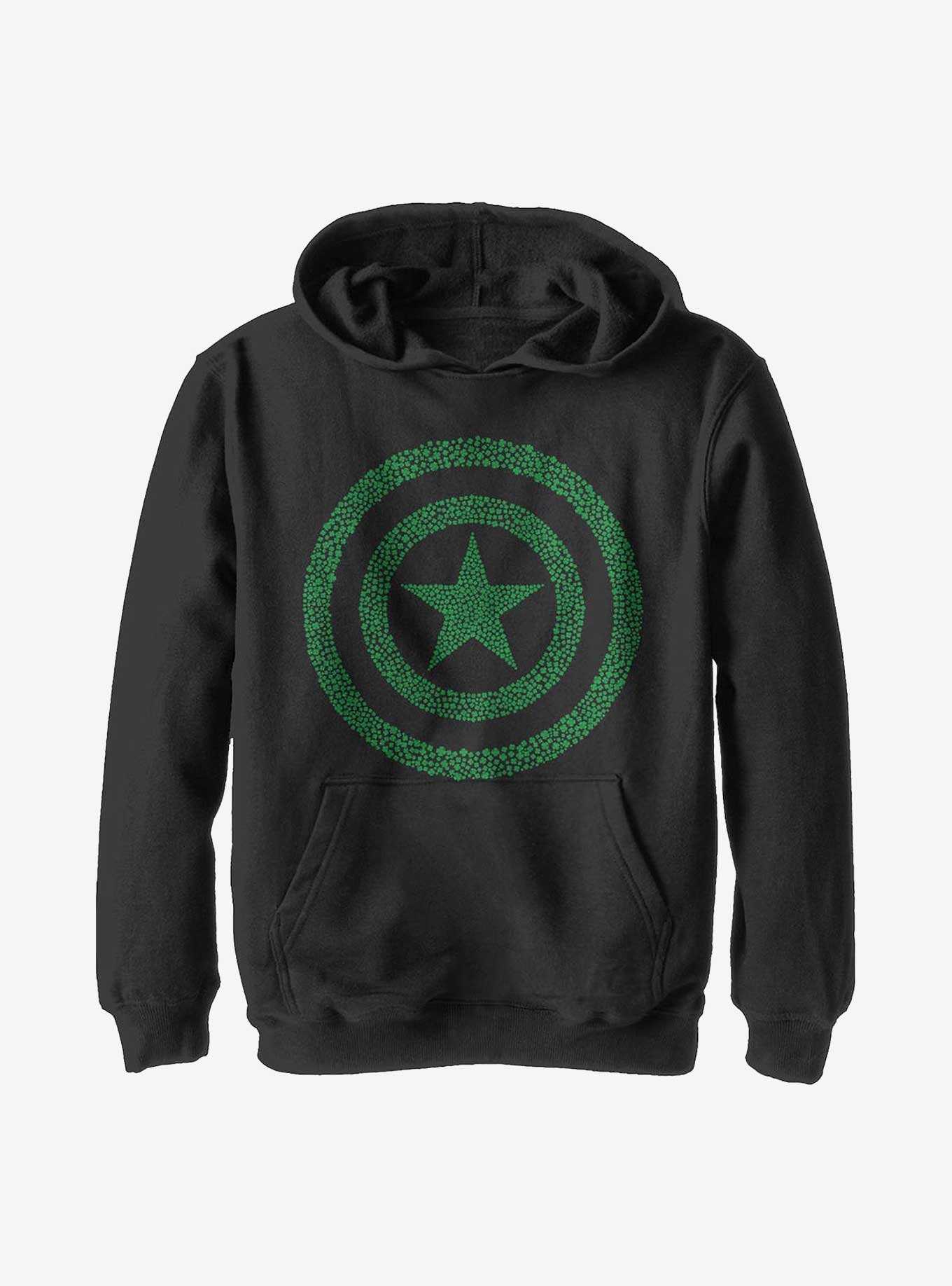 Marvel Captain America Clover Shield Youth Hoodie, , hi-res