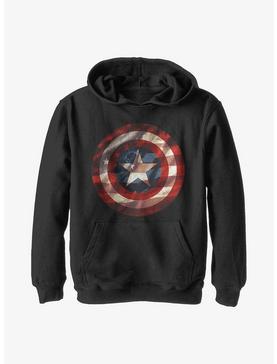 Marvel Captain America Flag Shield Youth Hoodie, , hi-res