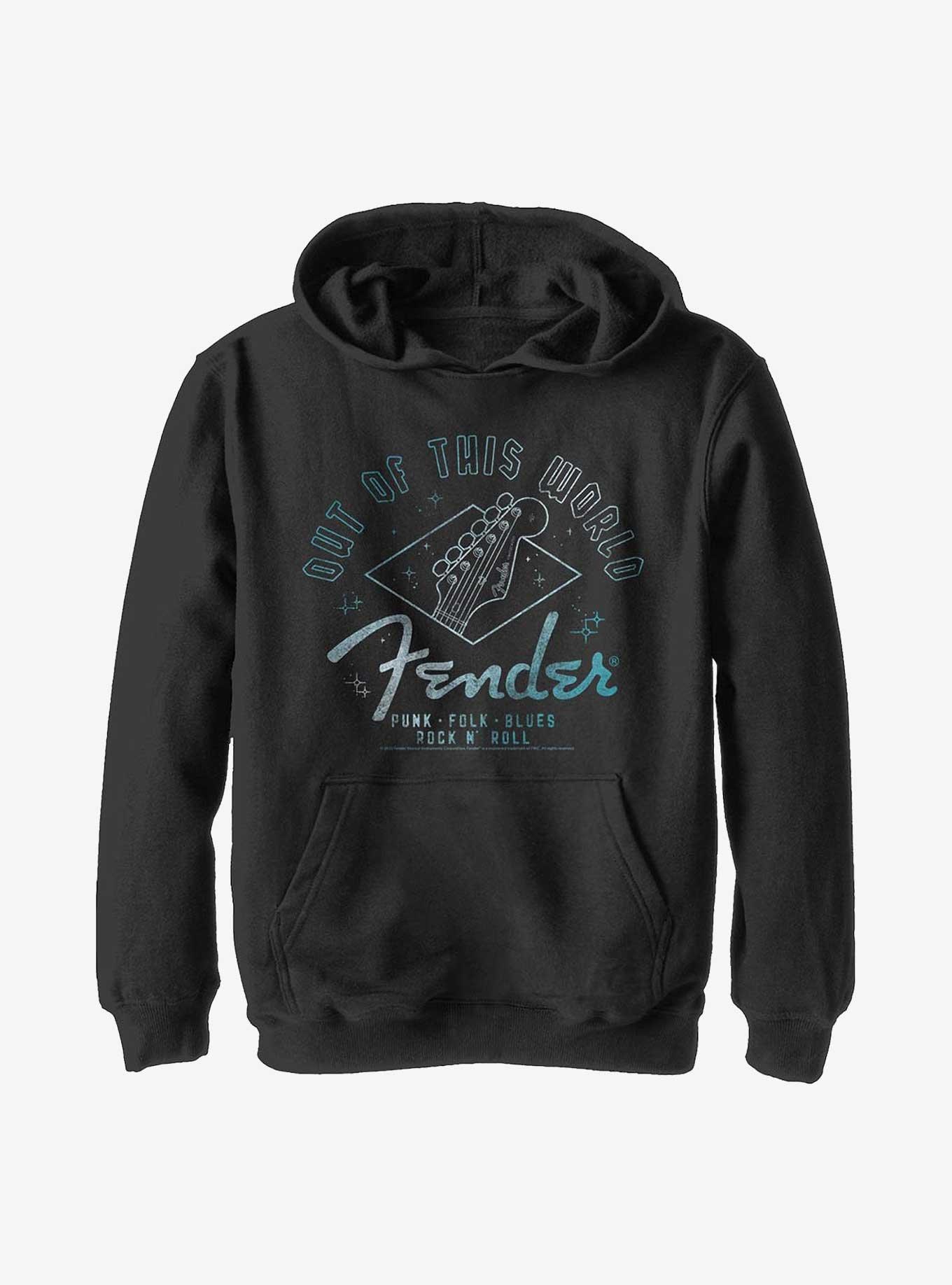 Fender Out Of This World Youth Hoodie, BLACK, hi-res