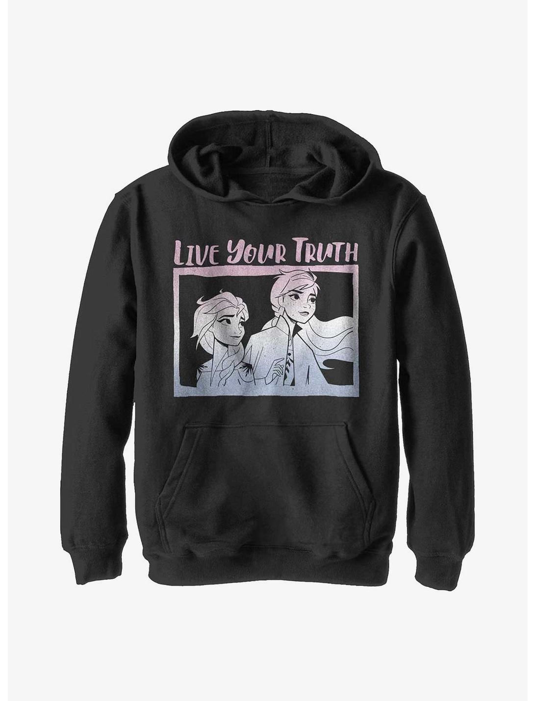 Disney Frozen 2 Live Your Truth Youth Hoodie, BLACK, hi-res