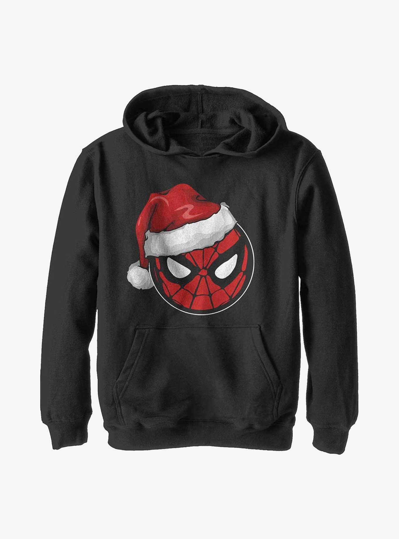 Marvel Spider-Man Spidey Santa Hat Youth Hoodie, , hi-res