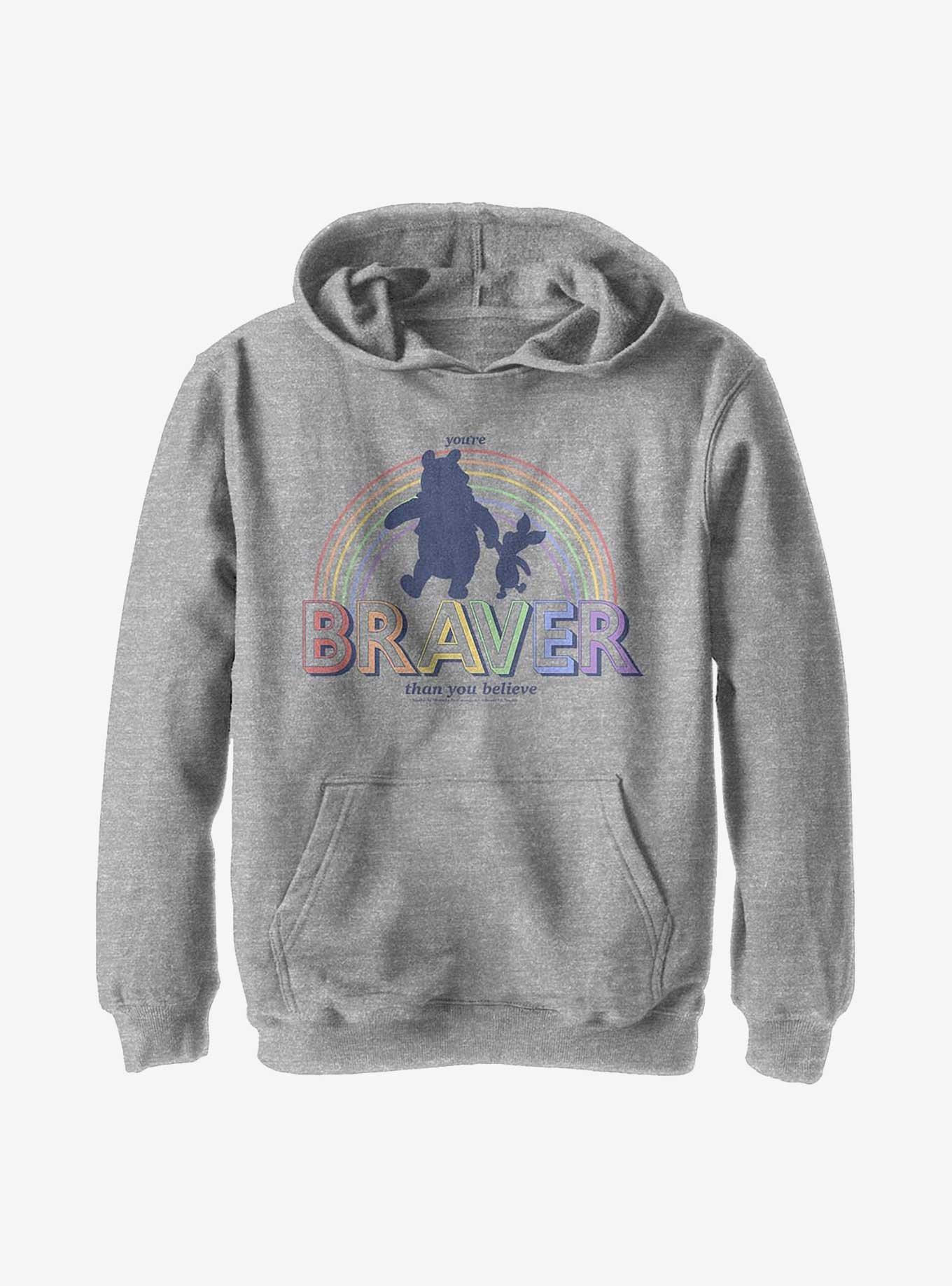 Disney Winnie The Pooh Brave Bear Youth Hoodie, ATH HTR, hi-res