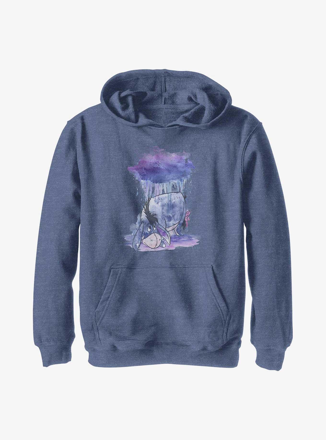 Disney Winnie The Pooh Watercolor Eeyore Youth Hoodie, , hi-res