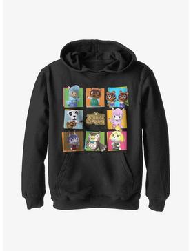 Plus Size Animal Crossing 8 Character Paste Up Youth Hoodie, , hi-res