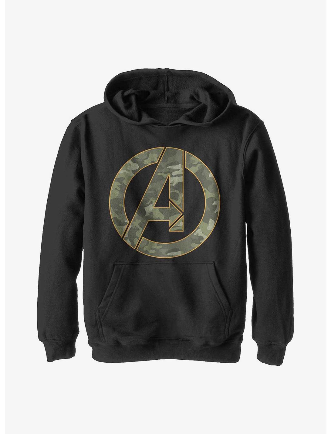 Marvel Avengers Camo Avengers Icon Youth Hoodie, BLACK, hi-res