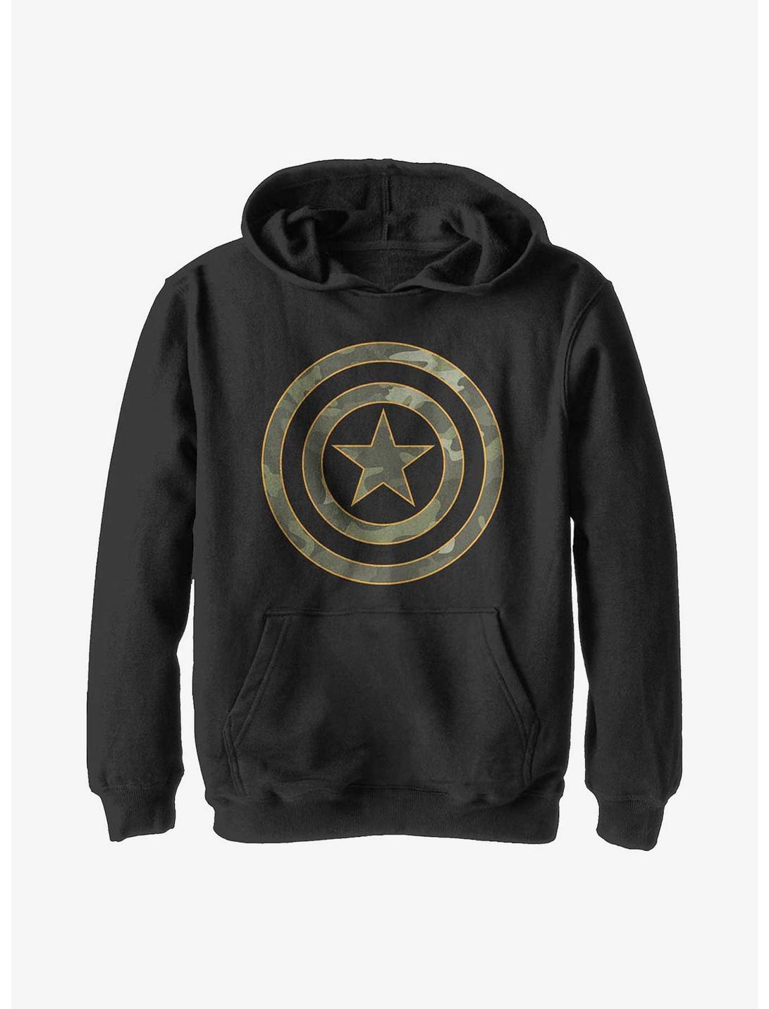 Marvel Avengers Captain Camo Youth Hoodie, BLACK, hi-res