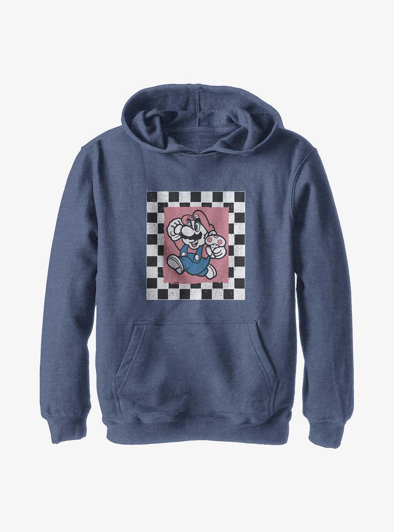 Nintendo Super Mario Cubby Checkers Youth Hoodie, , hi-res