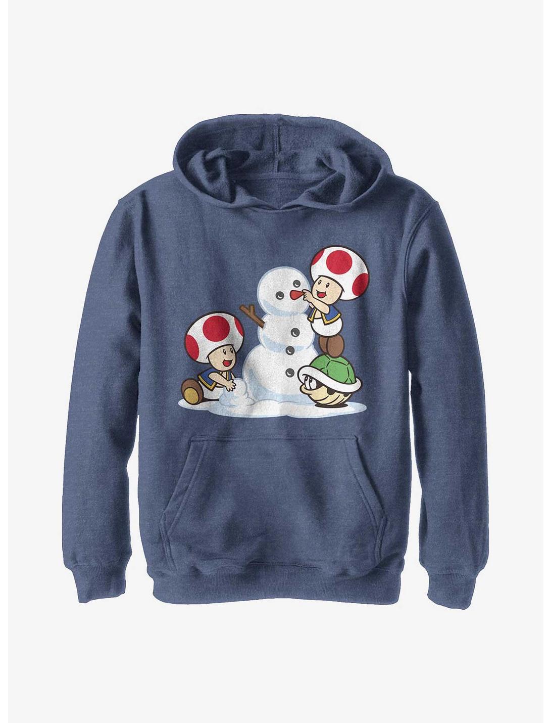 Nintendo Super Mario Frosty Toad Youth Hoodie, NAVY HTR, hi-res