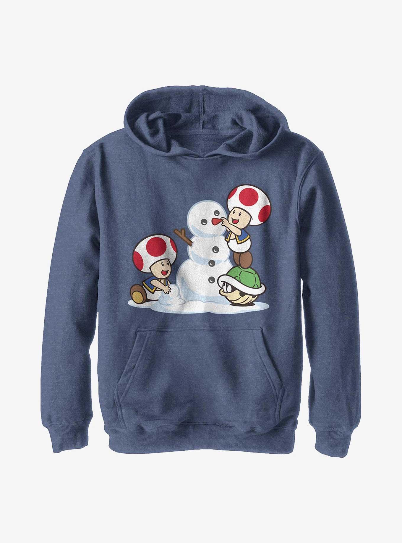 Nintendo Super Mario Frosty Toad Youth Hoodie, NAVY HTR, hi-res
