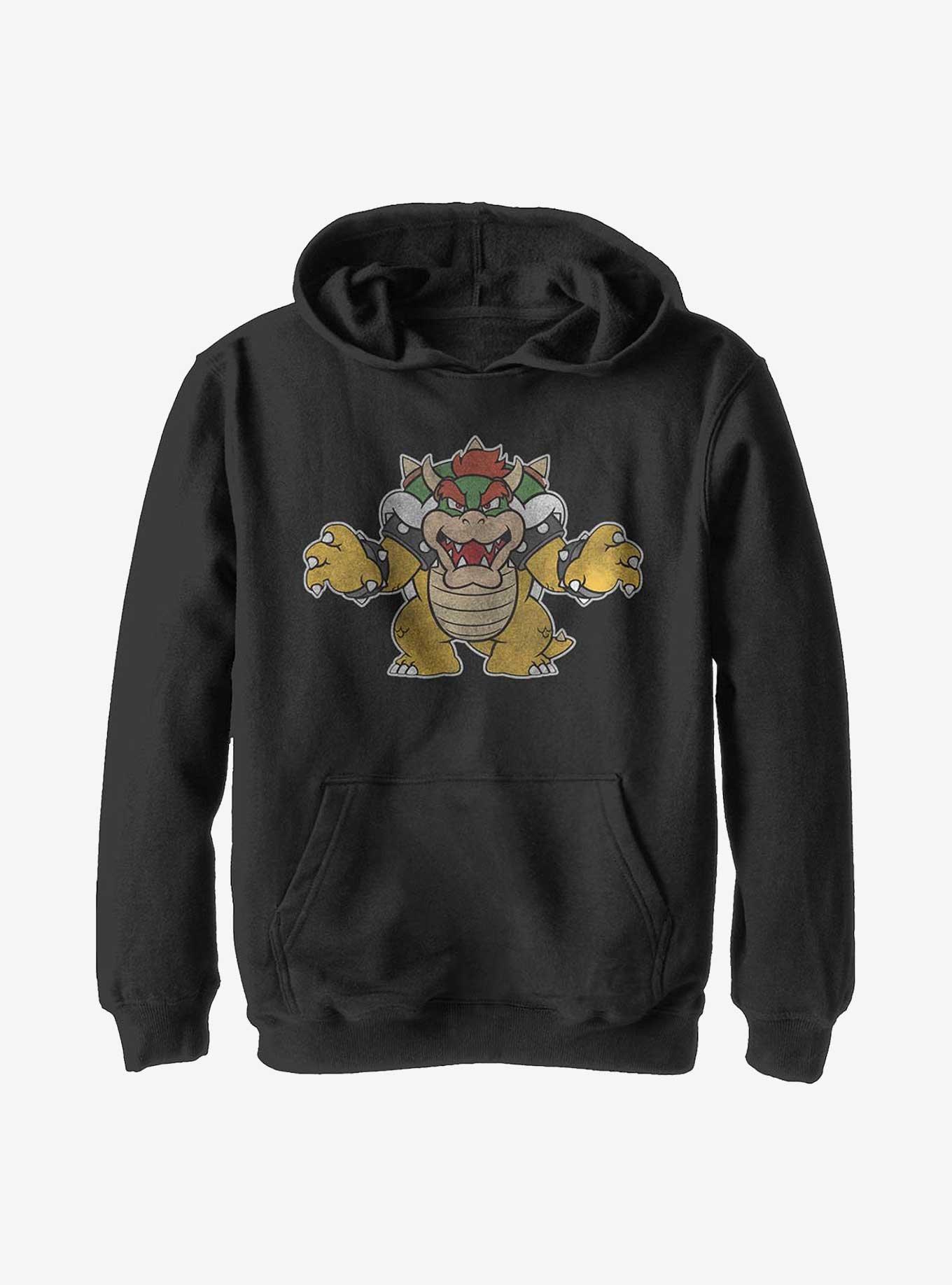 Nintendo Super Mario Just Bowser Youth Hoodie, , hi-res