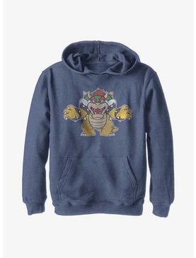 Plus Size Nintendo Super Mario Just Bowser Youth Hoodie, , hi-res