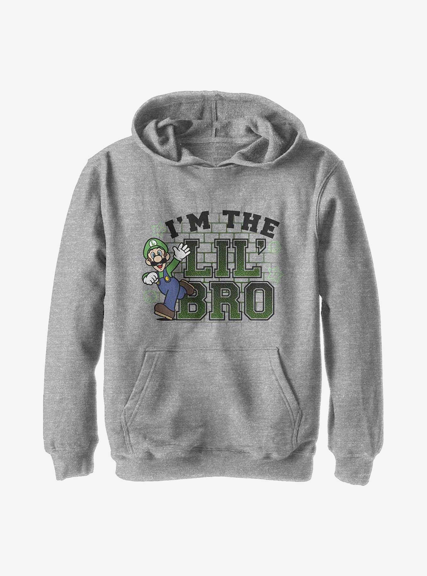 Nintendo Super Mario Little Bro Youth Hoodie, ATH HTR, hi-res