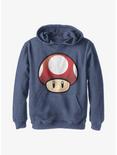 Nintendo Super Mario Red Mushroom Youth Hoodie, NAVY HTR, hi-res
