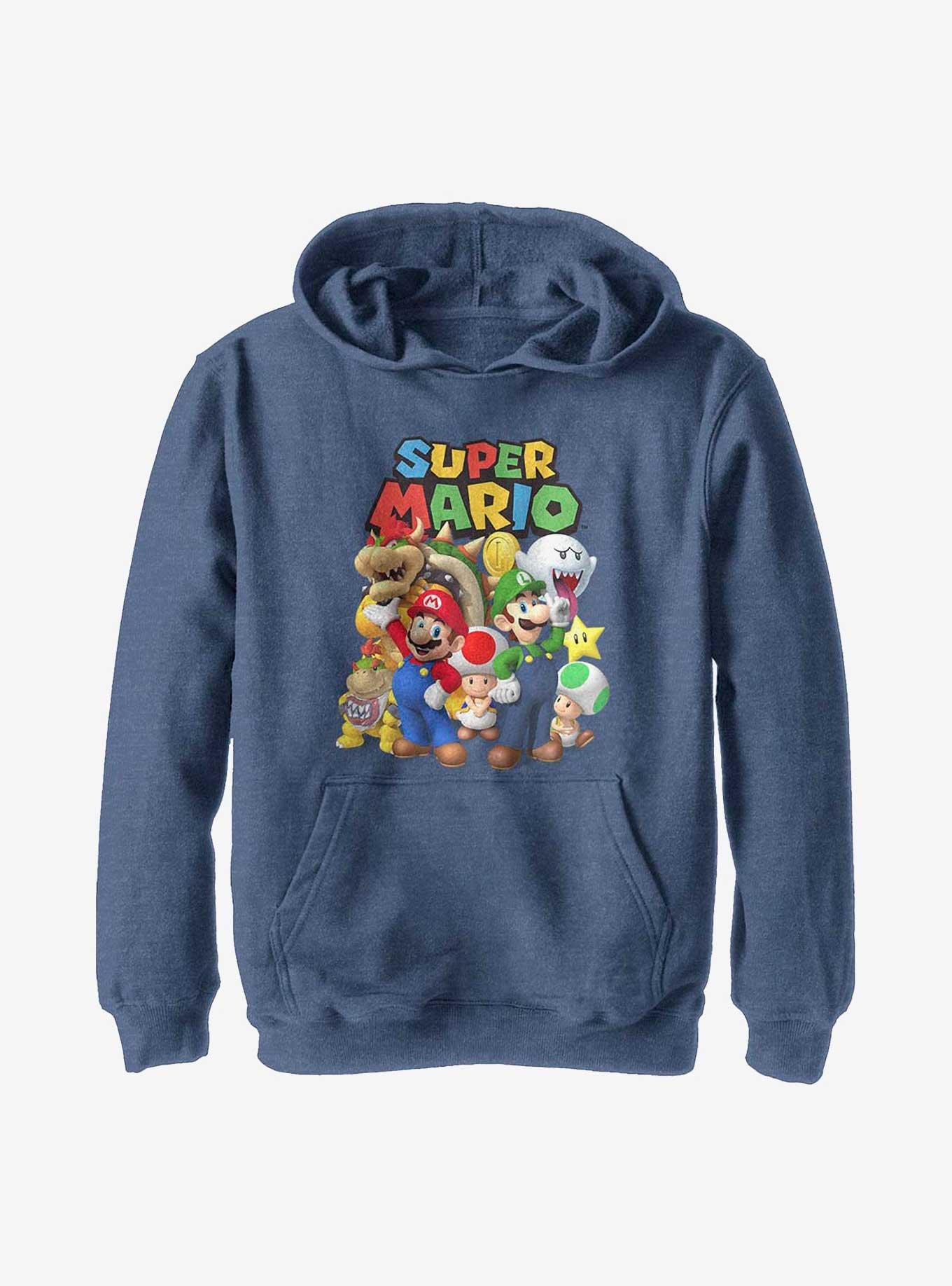 Nintendo Super Mario Super Mario Groupage Youth Hoodie, , hi-res
