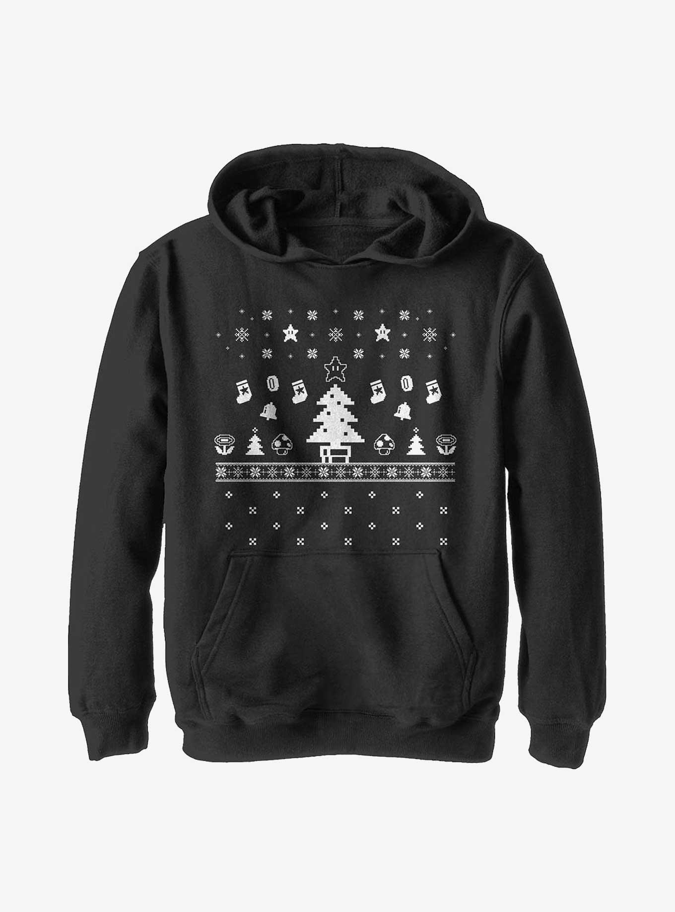 Nintendo Super Mario White Xmas Youth Hoodie