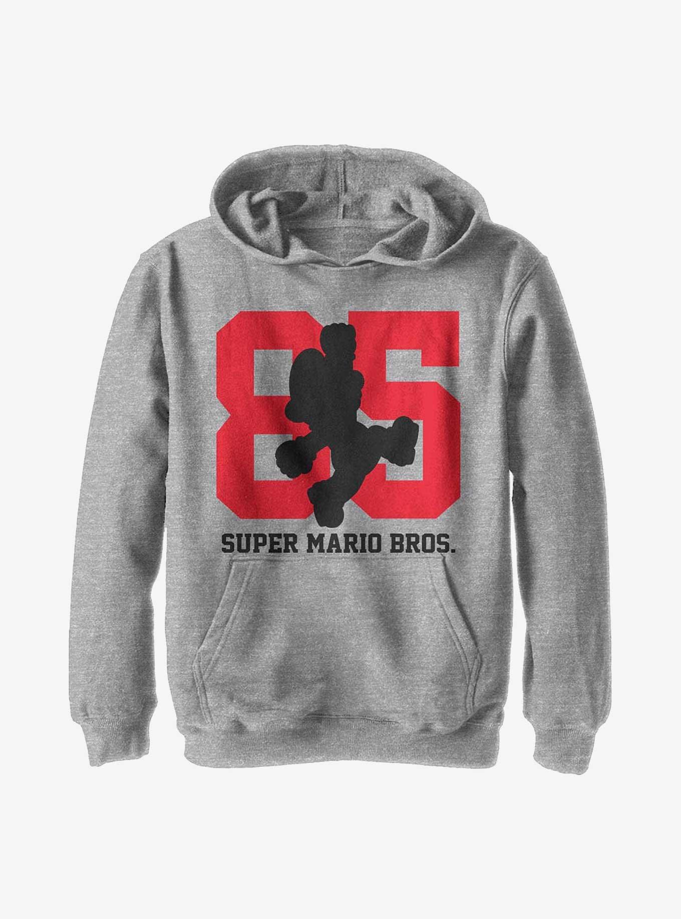 Nintendo Super Mario With Mario Silhouette Youth Hoodie, , hi-res