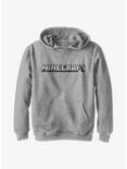 Minecraft Logo White Youth Hoodie, ATH HTR, hi-res