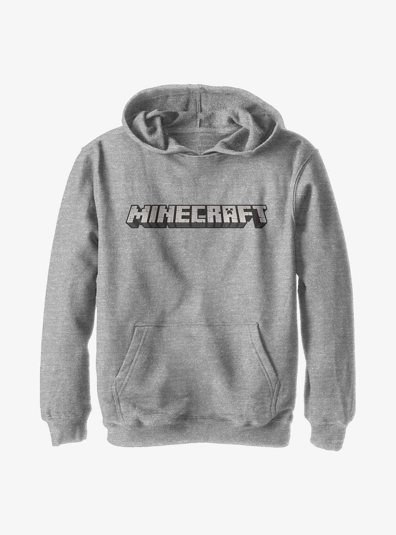 Minecraft Logo White Youth Hoodie, , hi-res