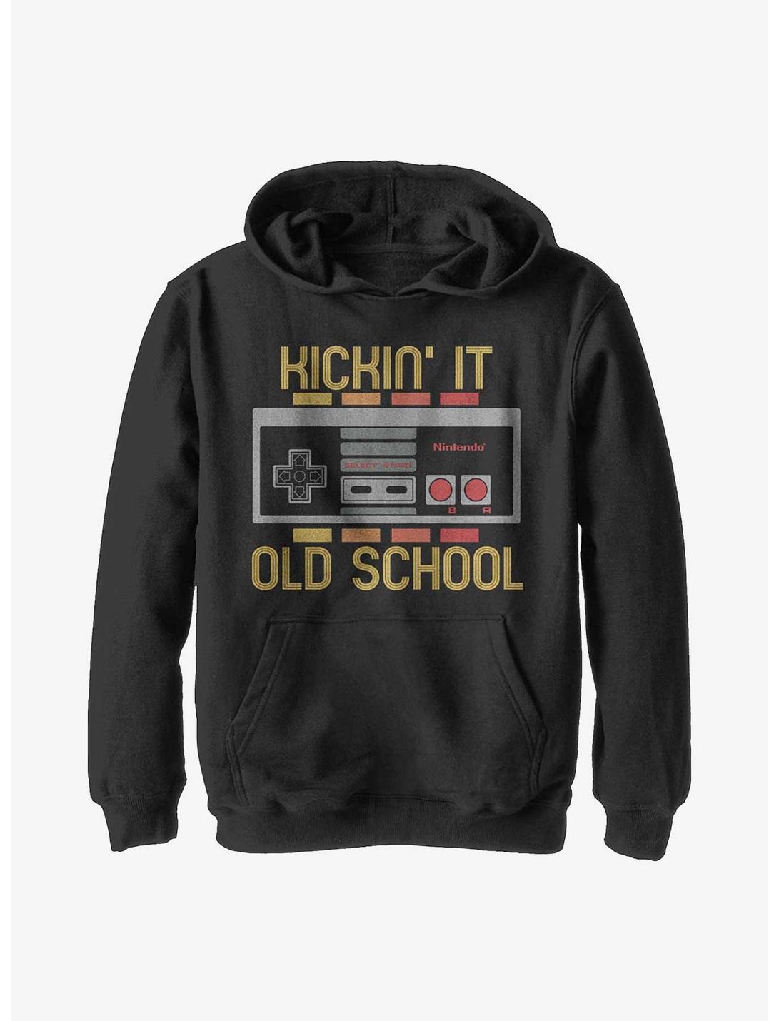 Nintendo Old School Youth Hoodie, BLACK, hi-res