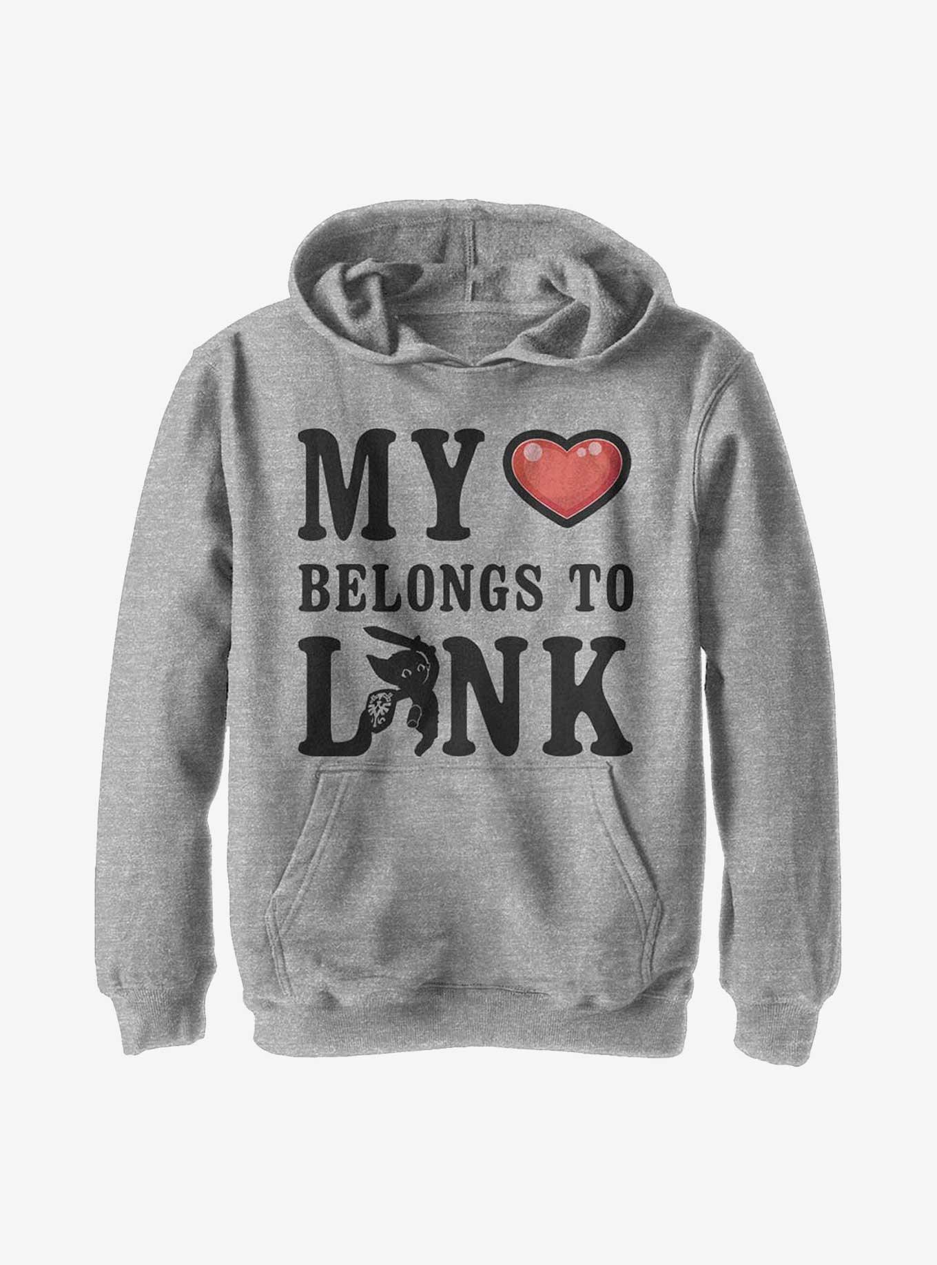 Nintendo The Legend Of Zelda My Heart Belongs Youth Hoodie, , hi-res