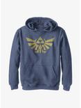 Nintendo The Legend Of Zelda Holiday Sweater Pattern Triforce Youth Hoodie, NAVY HTR, hi-res