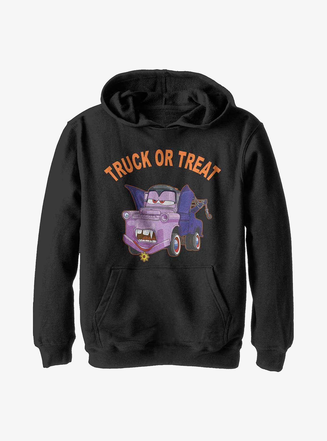 Disney Pixar Cars Truck Or Treat Color Youth Hoodie, BLACK, hi-res