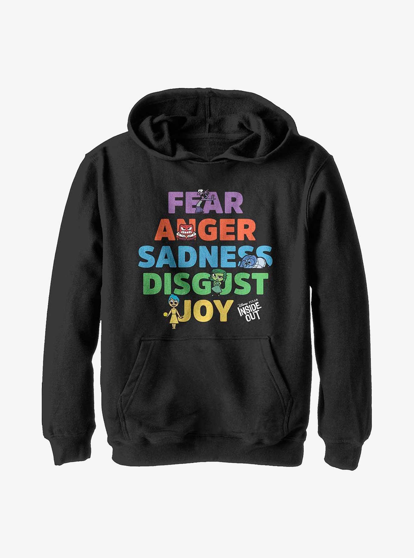 Disney Pixar Inside Out Emo Youth Hoodie - BLACK | BoxLunch