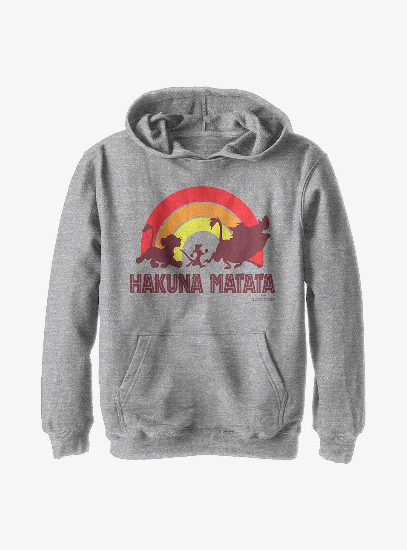 Disney The Lion King Hakuna Rainbow Youth Hoodie, ATH HTR, hi-res