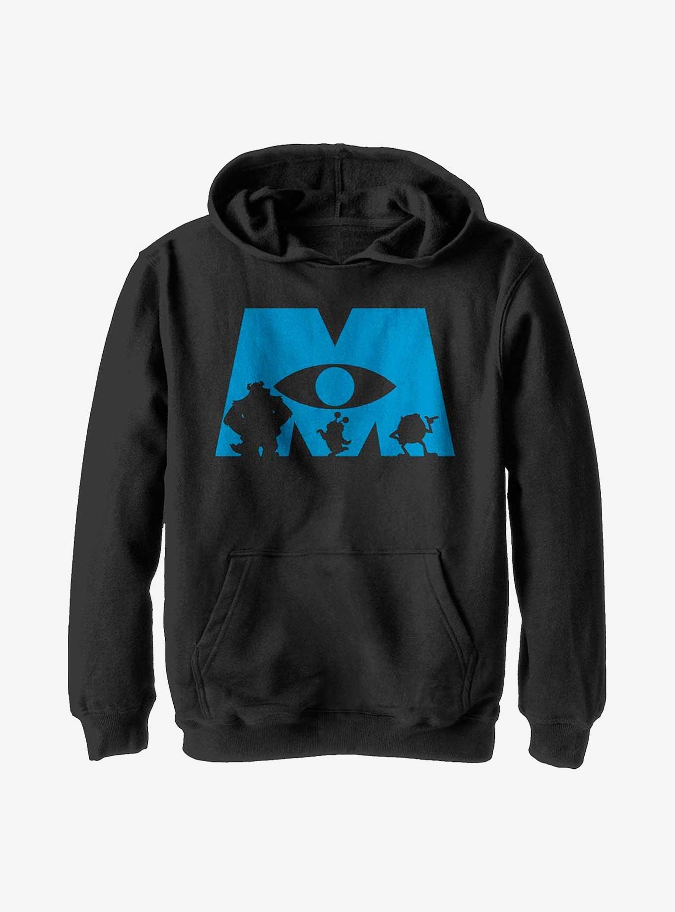 Disney Pixar Monsters, Inc. Simple Silhouette Logo Youth Hoodie, , hi-res