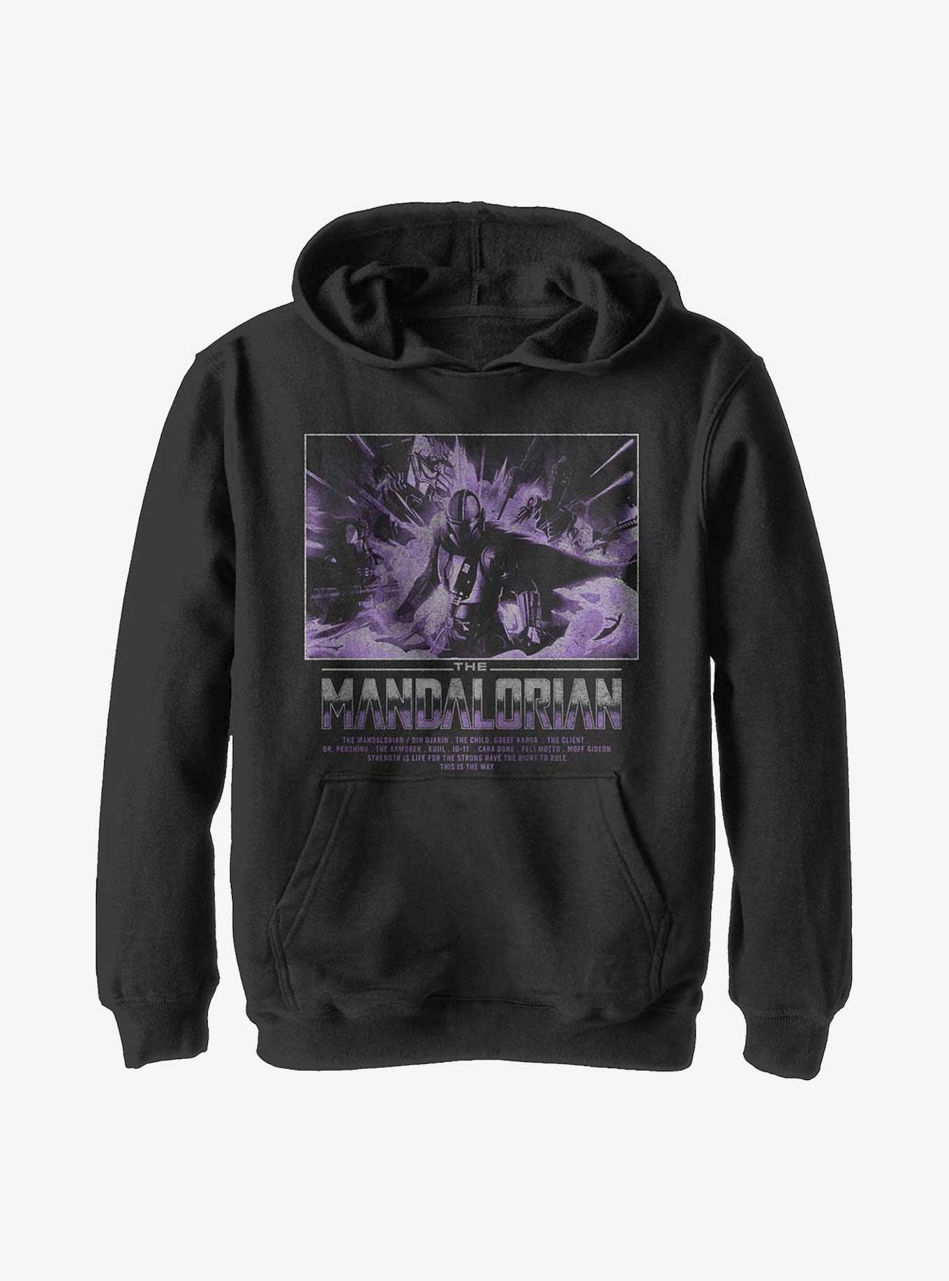 Star Wars The Mandalorian Into The Light Youth Hoodie, BLACK, hi-res