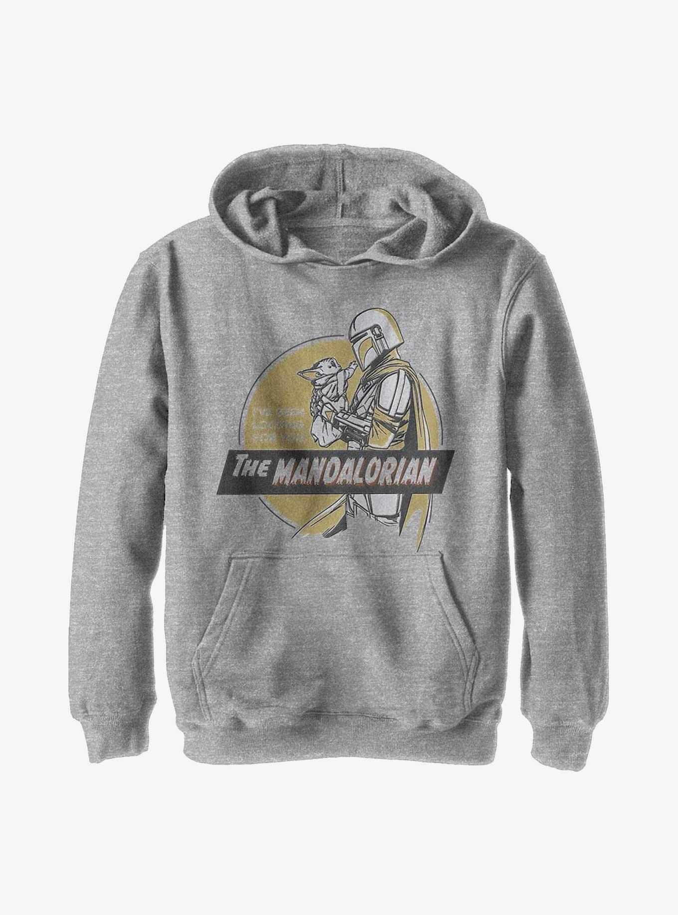 Star Wars The Mandalorian Looking For Child Youth Hoodie, ATH HTR, hi-res