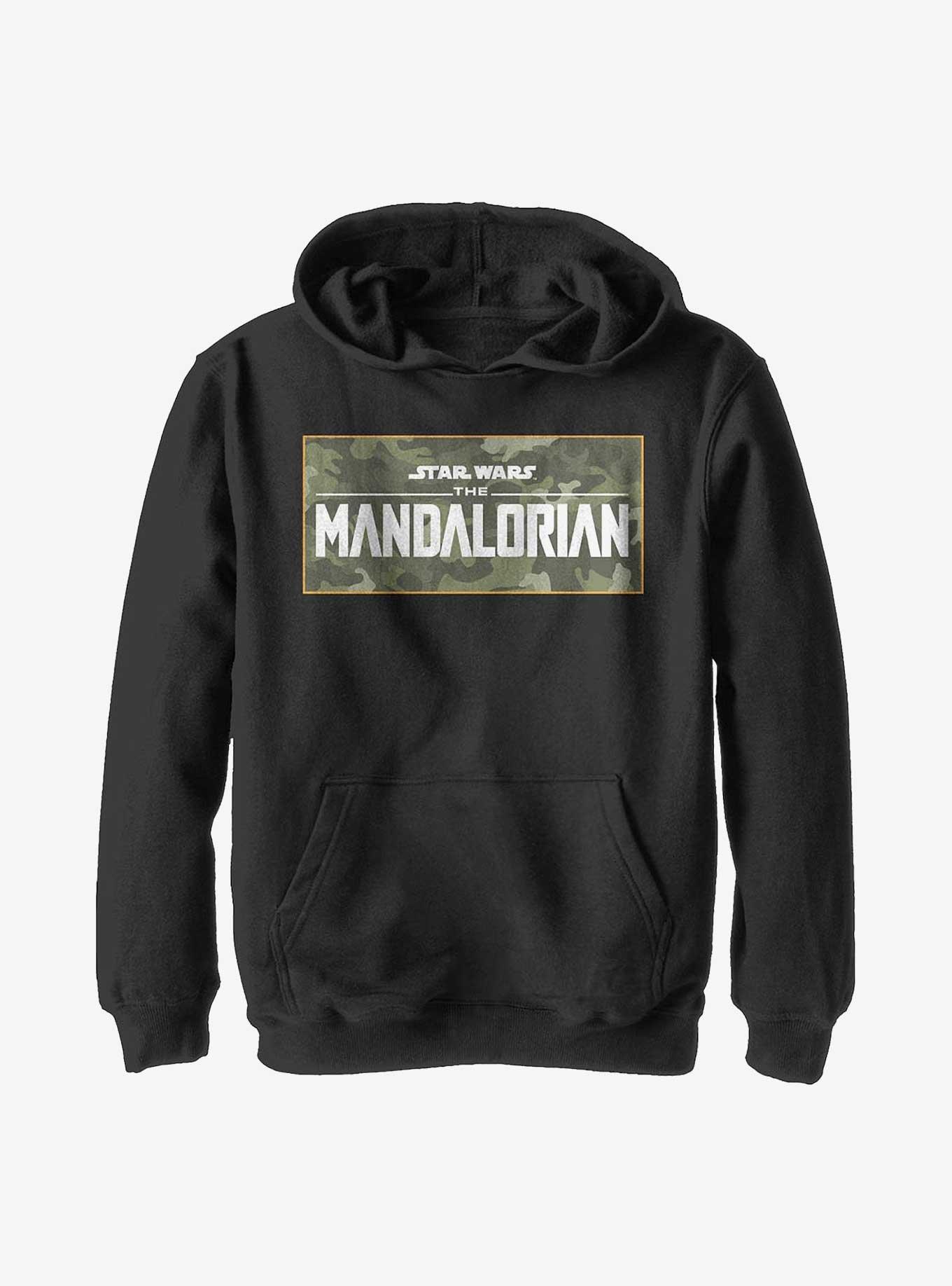 Star Wars The Mandalorian Camo Logo Youth Hoodie, , hi-res