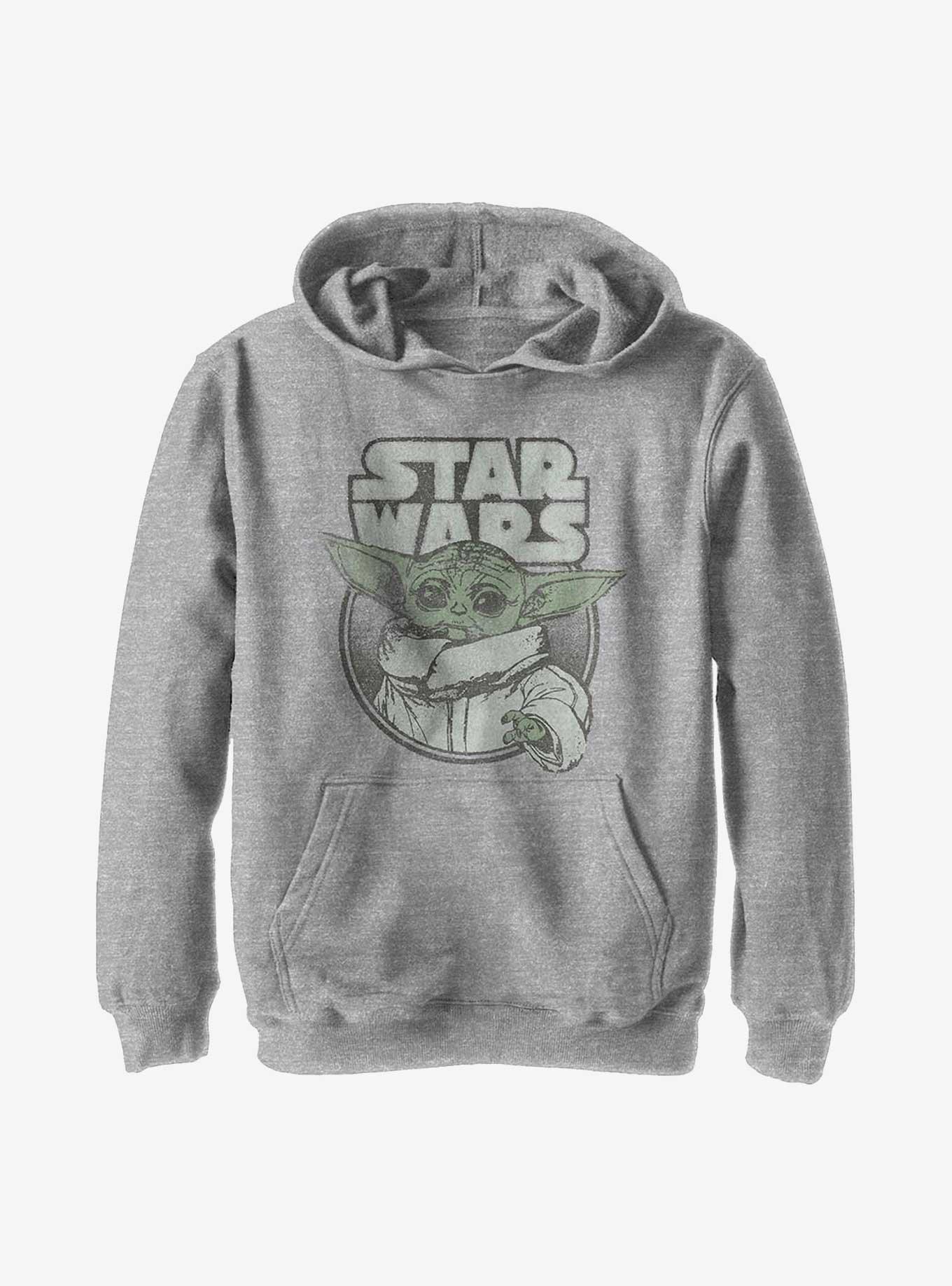 Star Wars The Mandalorian Old Space Baby Youth Hoodie, ATH HTR, hi-res