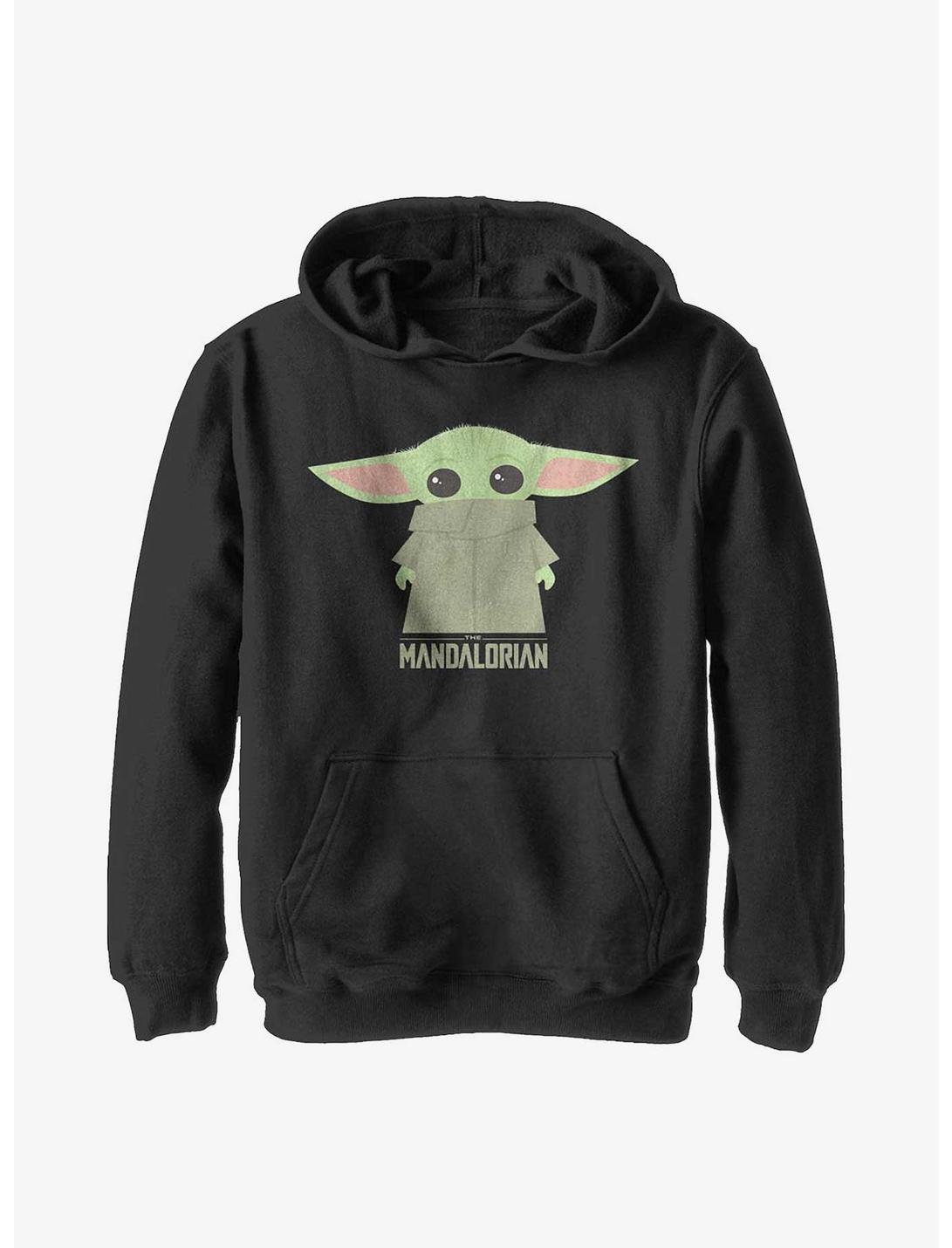 Star Wars The Mandalorian The Child Covered Face Youth Hoodie, BLACK, hi-res